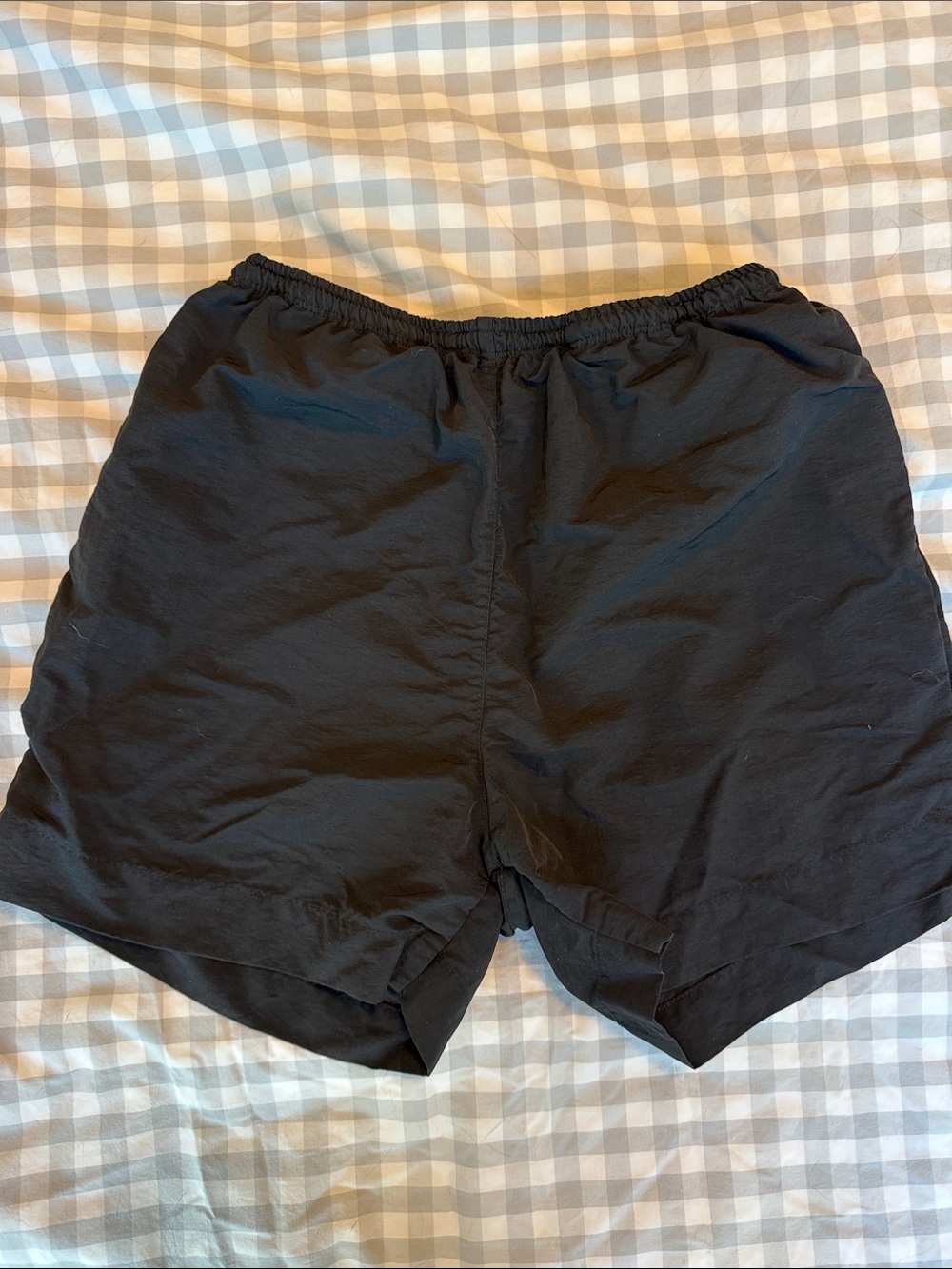 Black Athletic Shorts with Elastic Waistband